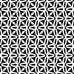 Black and white seamless pattern with abstract shapes. Repeat pattern for fashion,wrapping paper,  textile design,  on wall paper, fabrics and home decor.