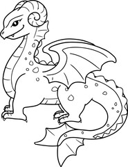 dragon hand drawn doodle