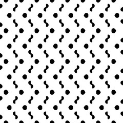 Black and white seamless pattern with abstract shapes. Repeat pattern for fashion,wrapping paper,  textile design,  on wall paper, fabrics and home decor.