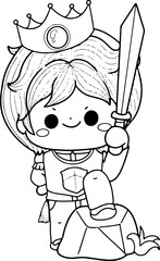 king hand drawn doodle