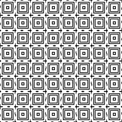 Black and white seamless pattern with abstract shapes. Repeat pattern for fashion, textile design,  on wall paper, wrapping paper, fabrics and home decor.