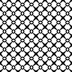 Black and white seamless pattern with abstract shapes. Repeat pattern for fashion, textile design,  on wall paper, wrapping paper, fabrics and home decor.