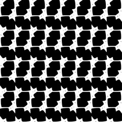 Black and white seamless pattern with abstract shapes. Repeat pattern for fashion, textile design,  on wall paper, wrapping paper, fabrics and home decor.