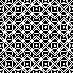 Black and white seamless pattern with abstract shapes. Repeat pattern for fashion, textile design,  on wall paper, wrapping paper, fabrics and home decor.