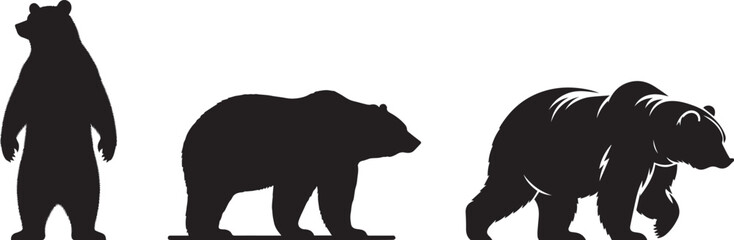 Bear Silhouette Vector Pack
