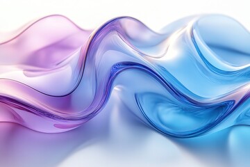 Abstract Blue and Purple Liquid Waves Modern Fluid Background Design