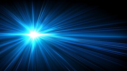Obraz premium Blue Light Burst for Dark Space.