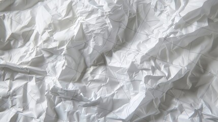 Obraz premium a piece of white paper crumpled with a subtle grid overlay