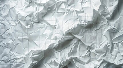 a piece of white paper crumpled with a subtle grid overlay
