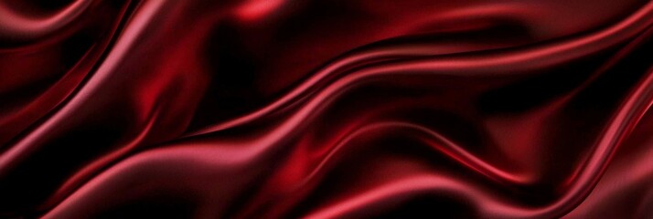 Fototapeta premium Rich burgundy silk fabric brings a touch of luxury.