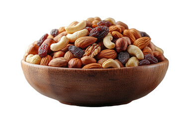 Variety of Mixed Nuts Isolated on Transprent Background