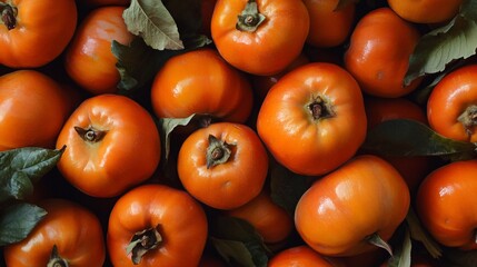 Vibrant Ripe Persimmons Fruit Image