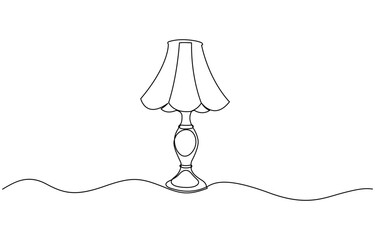 Continuous one line drawing of moka pot- barista equipment, Desk lamp in one continuous line drawing. Minimalist representation for home and study themes.