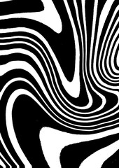 Black and White Groovy Abstract Liquid Textures Background