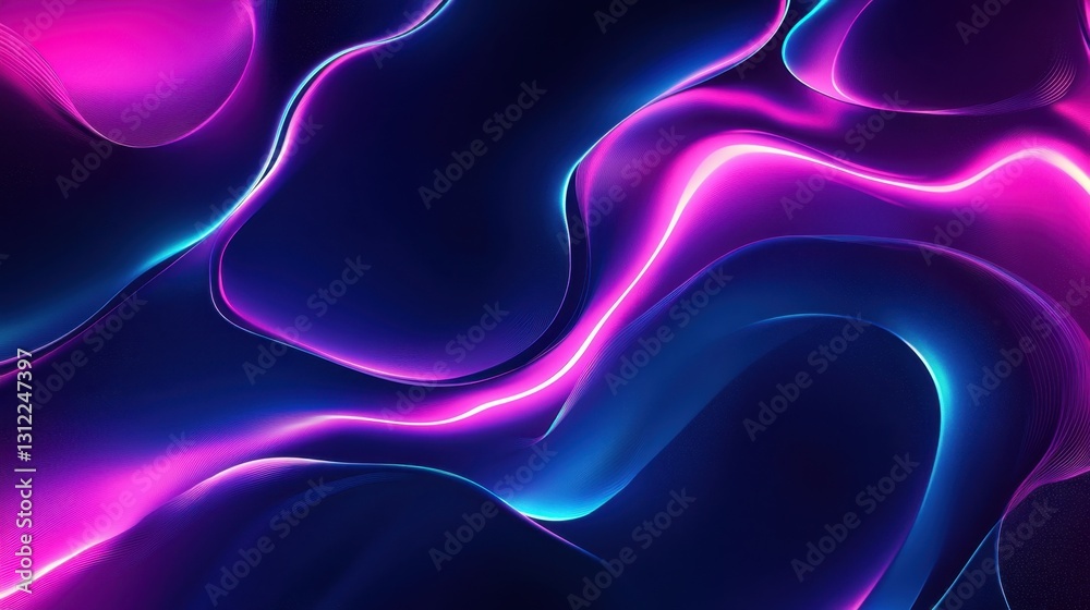 Canvas Prints vibrant abstract background with fluid wave patterns and neon colors