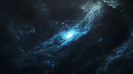 Fototapeta premium Celestial Energy Burst Abstract Space Nebula Background