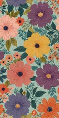 colorful flowers background