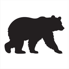 Fototapeta premium grizzly bear silhouette vector illustration design 
