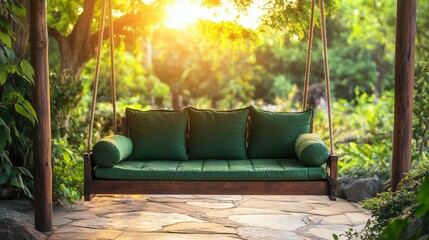 furniture hanging at the back of a house