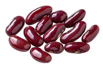 Red kidney beans on a transparent background, high resolution PNG file