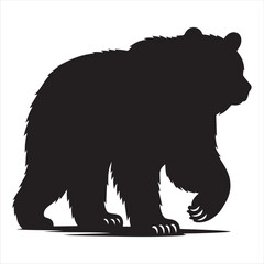 Obraz premium grizzly bear silhouette vector illustration design 