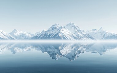 Snowy Swiss Alps Reflected In A Crystal Clear Lake