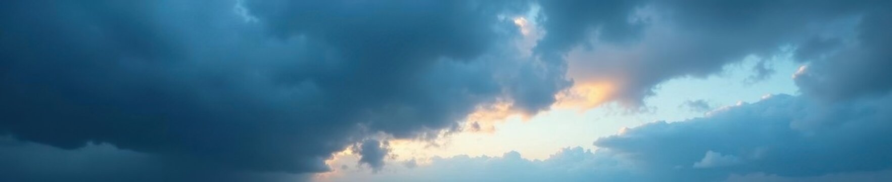 Steel-grey sky, remnants of rain; patches of blue emerging  ,  storm aftermath,  light and shadow