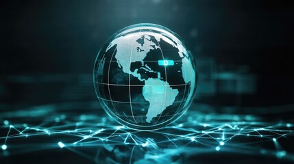 Global Network Connectivity, A Futuristic Visualization of Worldwide Digital Interconnection