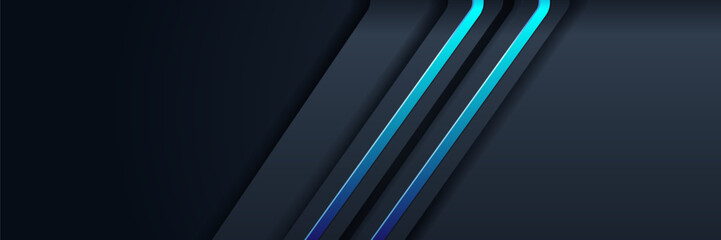 Obraz premium Abstract dark blue lines background, website header