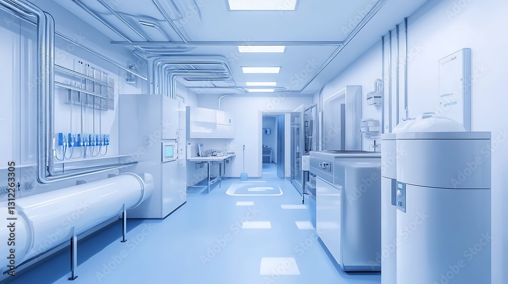 Poster a high-tech lab with advanced sensors for studying atmospheric changes and pollution