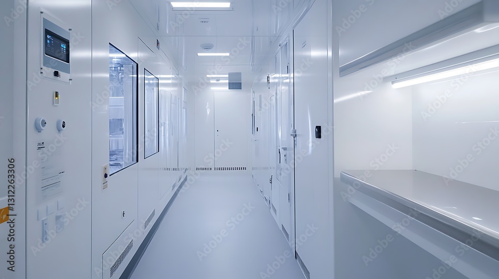 Poster a high-tech lab with advanced sensors for studying atmospheric changes and pollution
