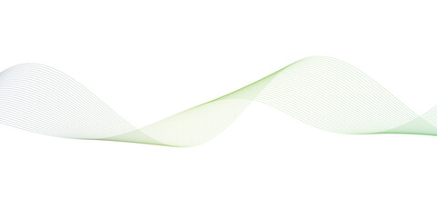 Colorful gradient abstract wave lines poster, vector illustration isolated on white.