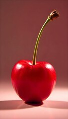red cherries on a white background