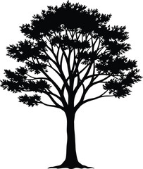 Obraz premium Black Silhouette Tree Vector