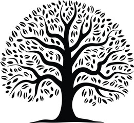 Black Silhouette Tree Vector
