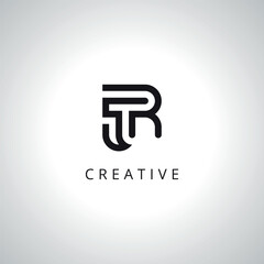 Initial JR RJ Logo Template With Vector Eps.