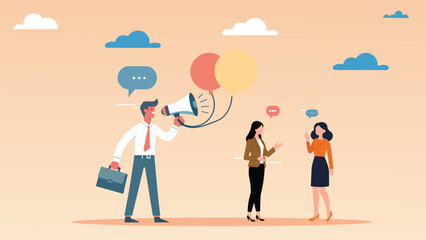 A modern vector illustration depicting workplace communication and interaction. Ideal for business presentations, corporate websites, office applications, and marketing materials.
