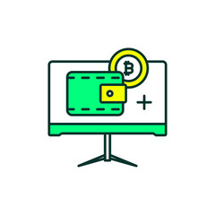 Digital Wallet Icon in Colors for Secure Crypto Storage and DeFi Management.