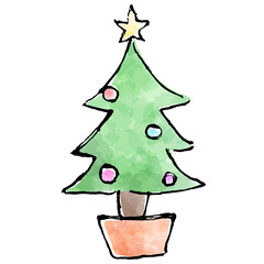 クリスマスツリーのイラスト