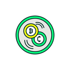 Liquidity Pool Icon in Colors for Decentralized Trading and Crypto Reserves Management.