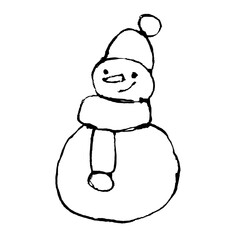 雪だるまのイラスト