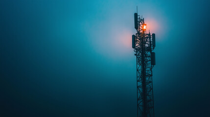 Abstract representation of communication with gradient lighting and atmospheric depth, symbolizing connection and exchange.