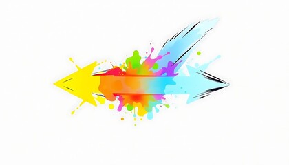 Fototapeta premium Colorful Arrow Design white Background