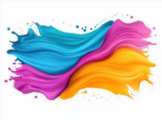 Fototapeta premium Dynamic color splash abstract art scene digital illustration vibrant design aesthetic viewpoint creative concept