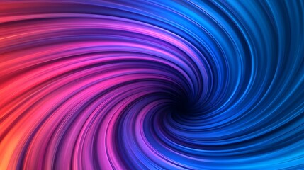 Colorful swirling abstract lines converge into a dark center, creating a dynamic design backdrop