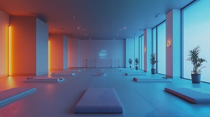 A high-tech wellness center using AI for personalized health and fitness plans
