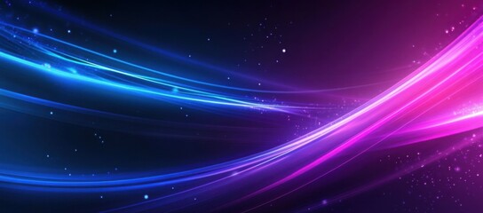 Abstract blue and purple background with curved lines