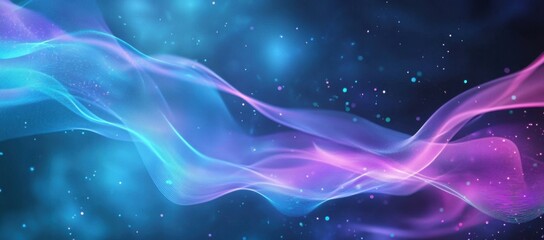 Abstract blue and purple background with curved lines