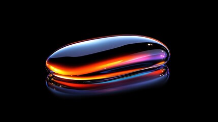 Obraz premium Abstract Glass Orb: A Symphony of Light and Reflection