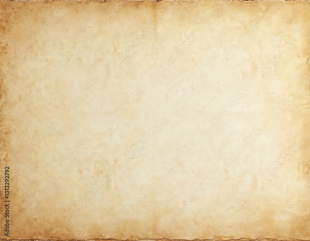 Poster aged blank paper with rough uneven edges for vintage design. texture of antique parchment, damaged b